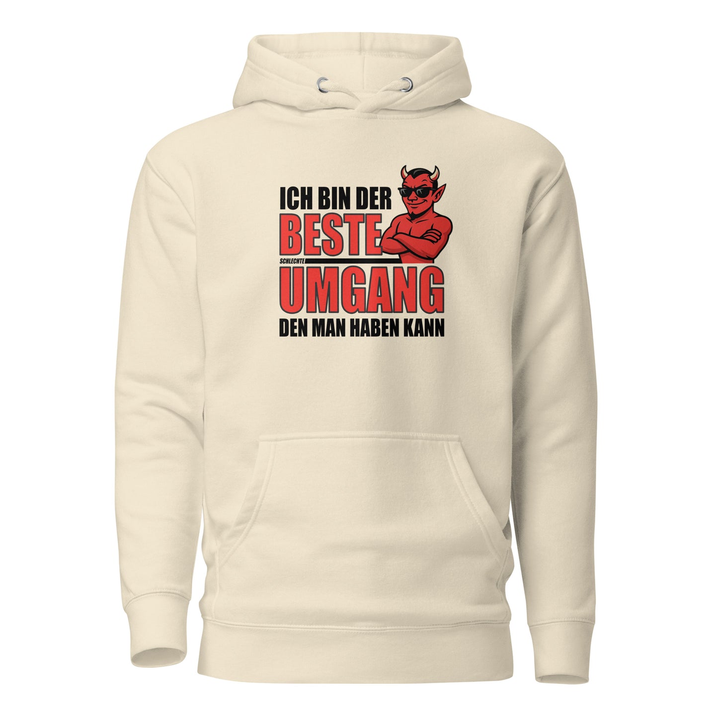 Ich bin der beste schlechte Umgang – Unisex Hoodie (Male Devil)