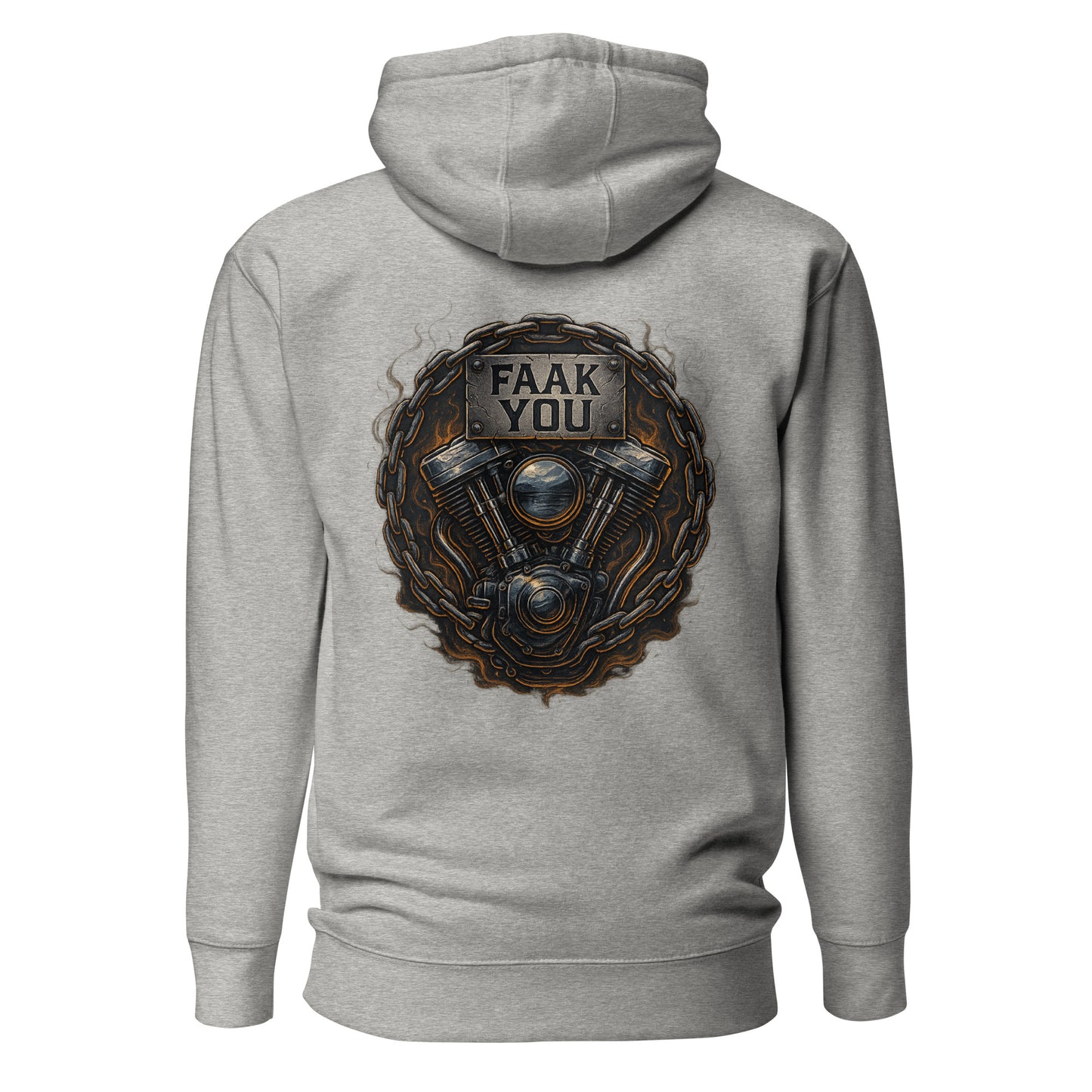 FAAK YOU – V-Twin Statement Backprint – Unisex Hoodie