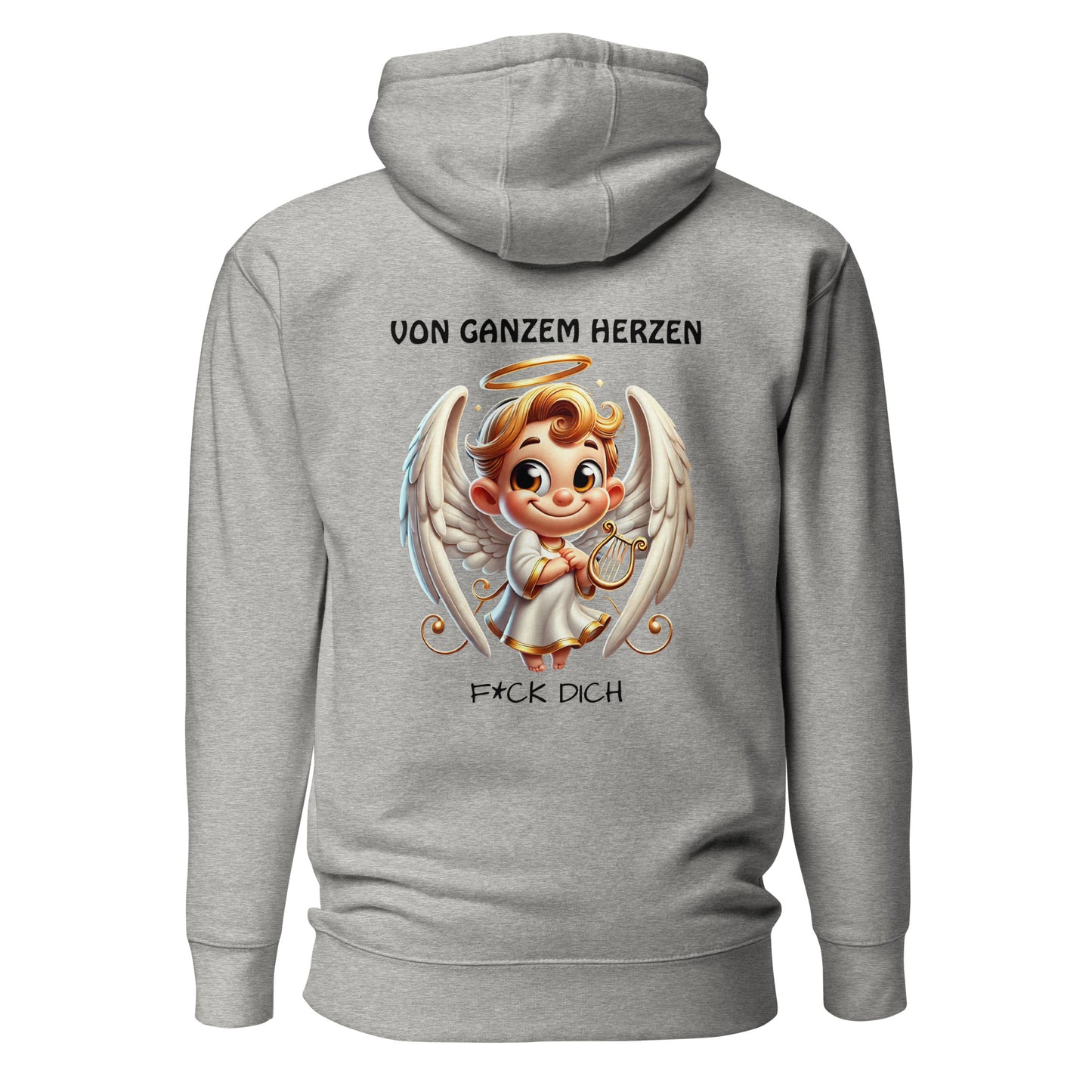 Von ganzem Herzen – F*ck Dich (Angel Edition) – Unisex Hoodie Backprint