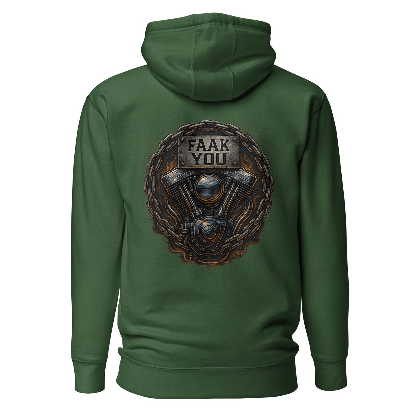 FAAK YOU – V-Twin Statement Backprint – Unisex Hoodie
