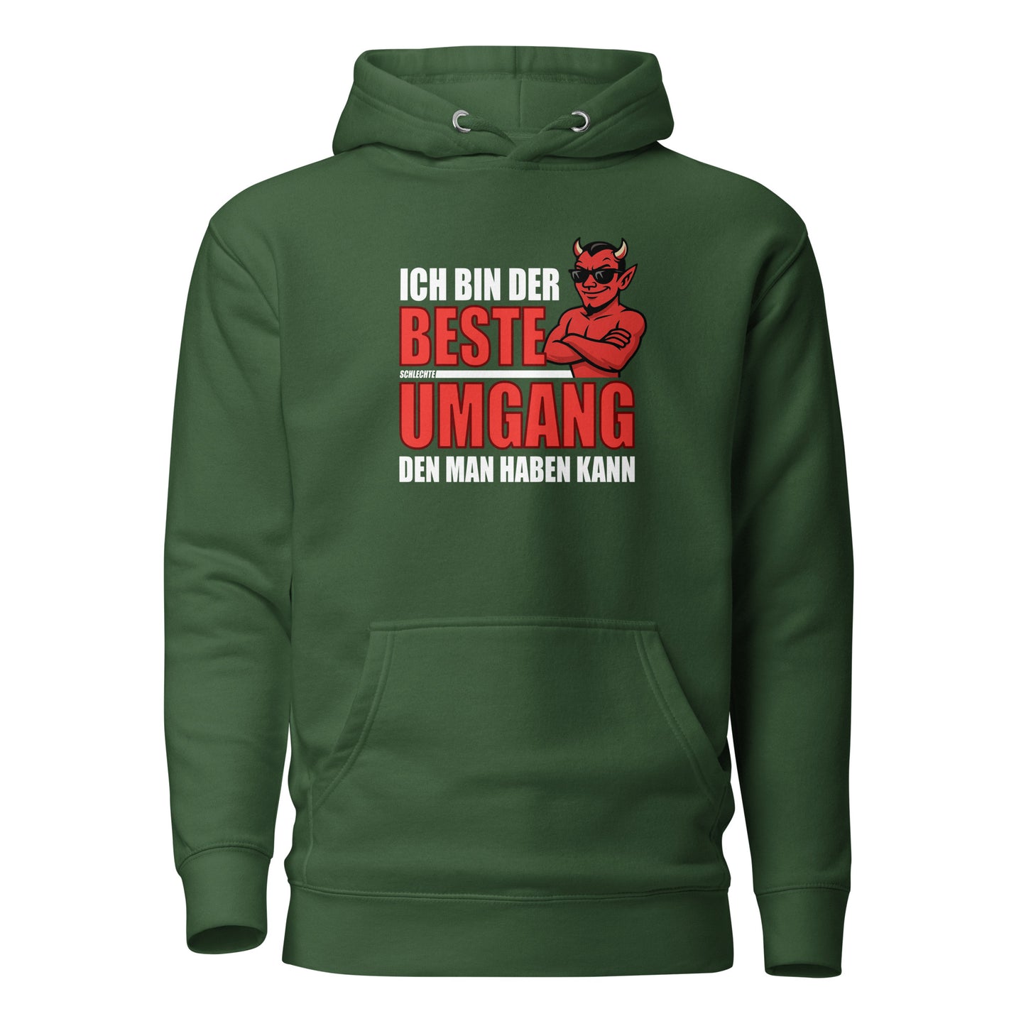 Ich bin der beste schlechte Umgang – Unisex Hoodie (Male Devil)