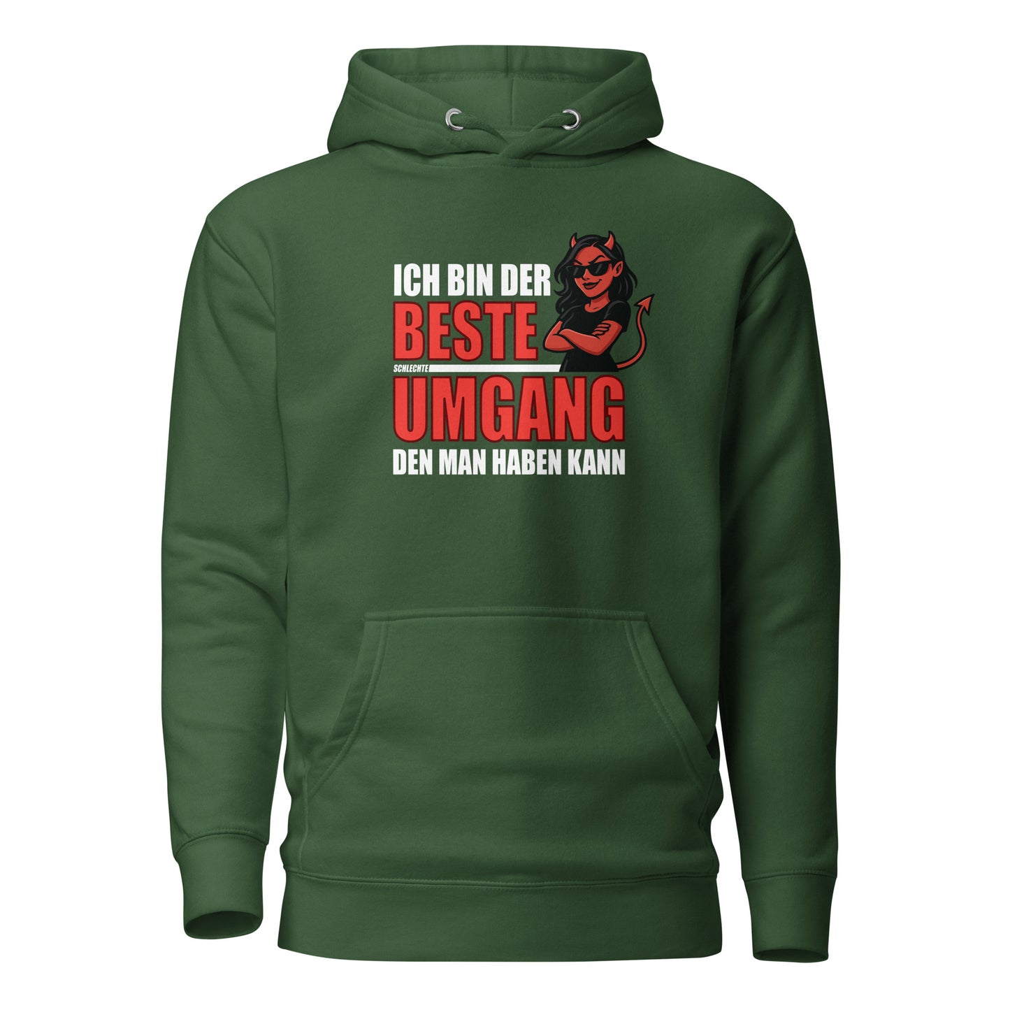 Ich bin der beste schlechte Umgang – Unisex Hoodie (Female Devil)