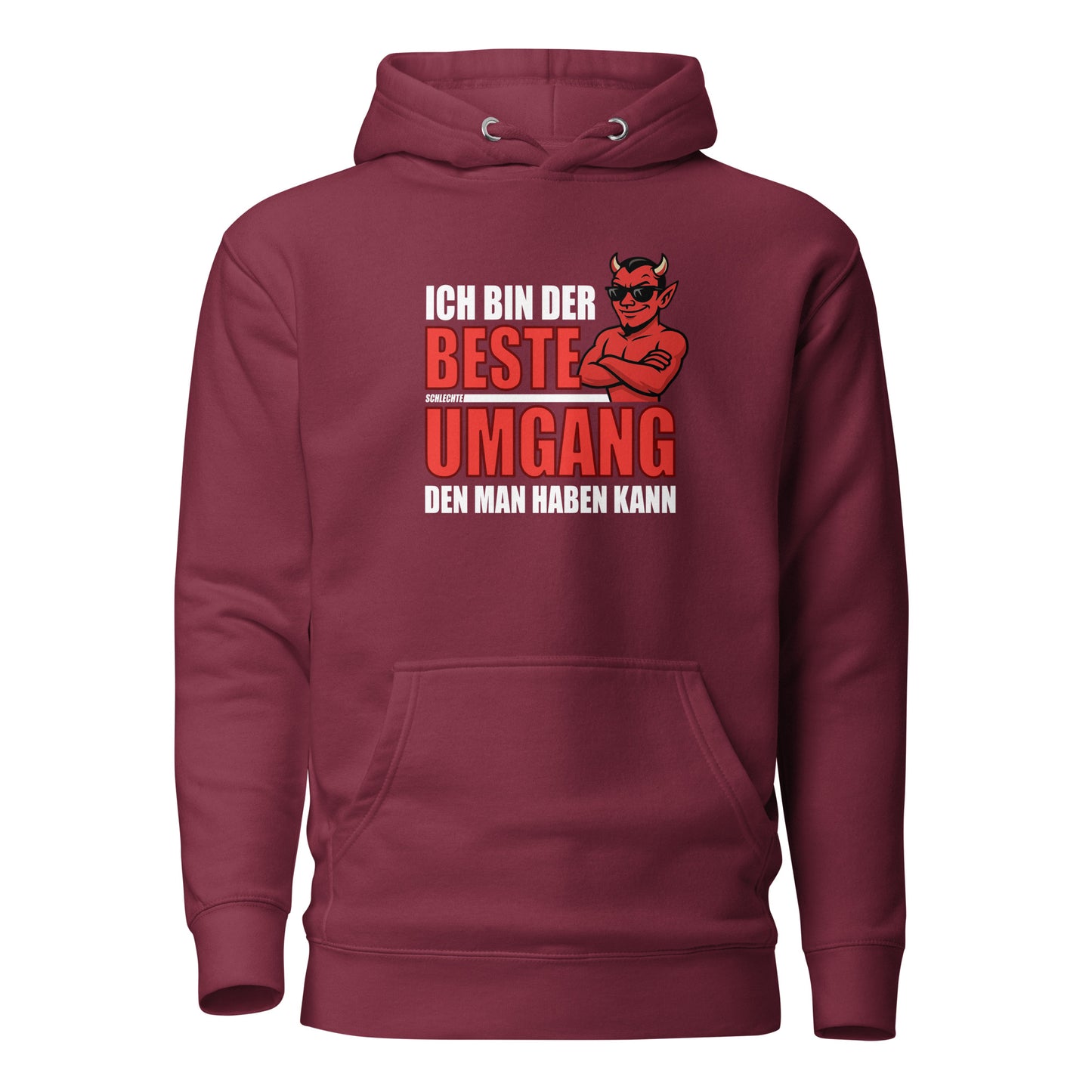 Ich bin der beste schlechte Umgang – Unisex Hoodie (Male Devil)