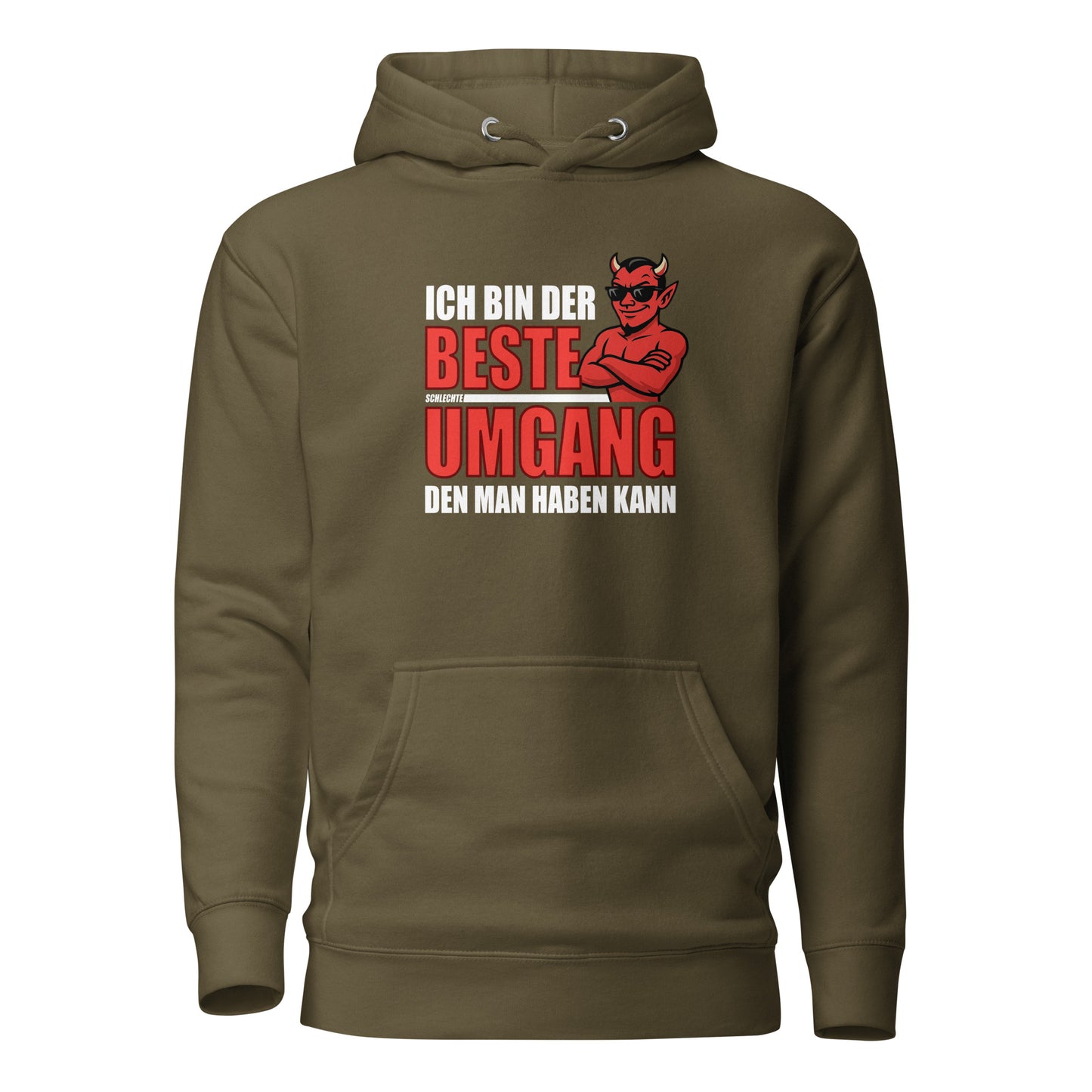 Ich bin der beste schlechte Umgang – Unisex Hoodie (Male Devil)