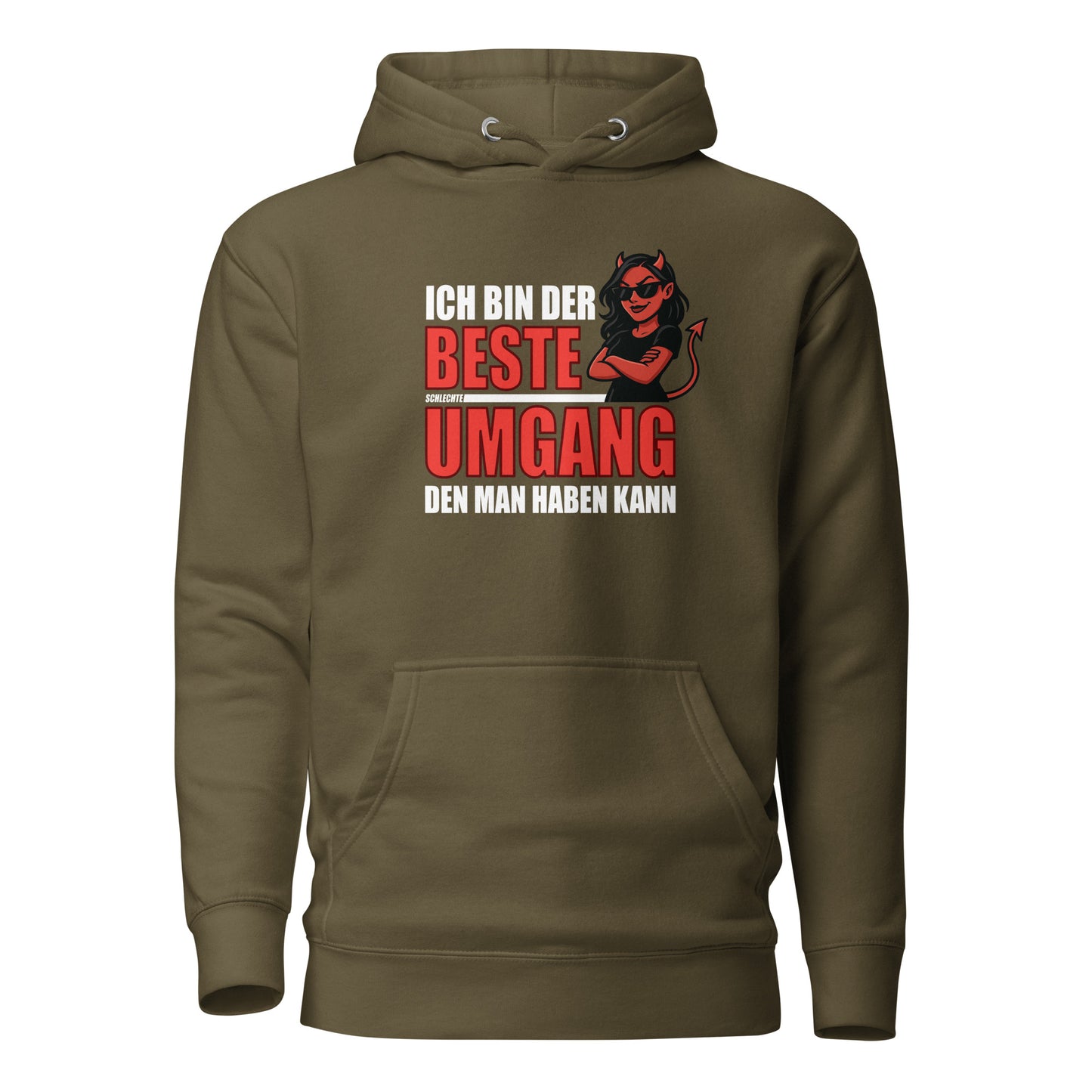 Ich bin der beste schlechte Umgang – Unisex Hoodie (Female Devil)