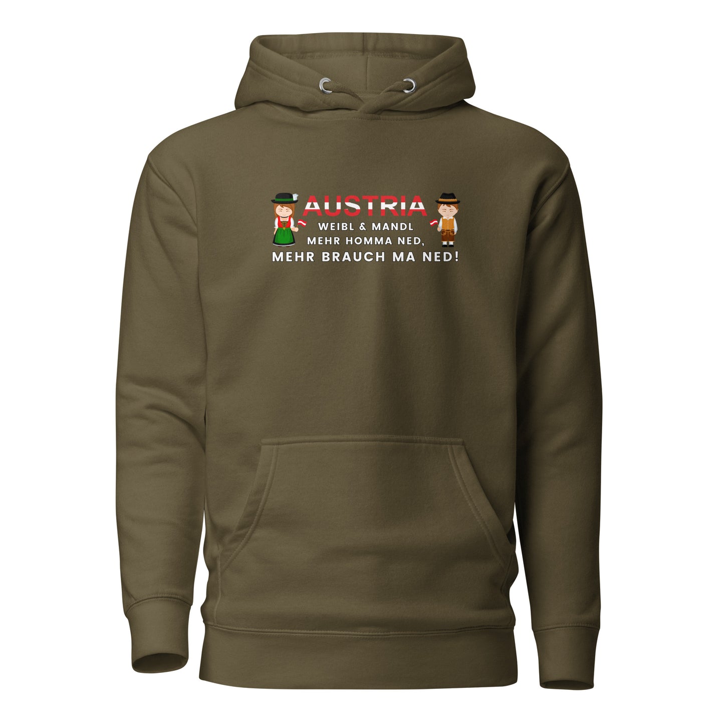 Austria – Weibl & Mandl, mehr brauch ma ned – Hoodie