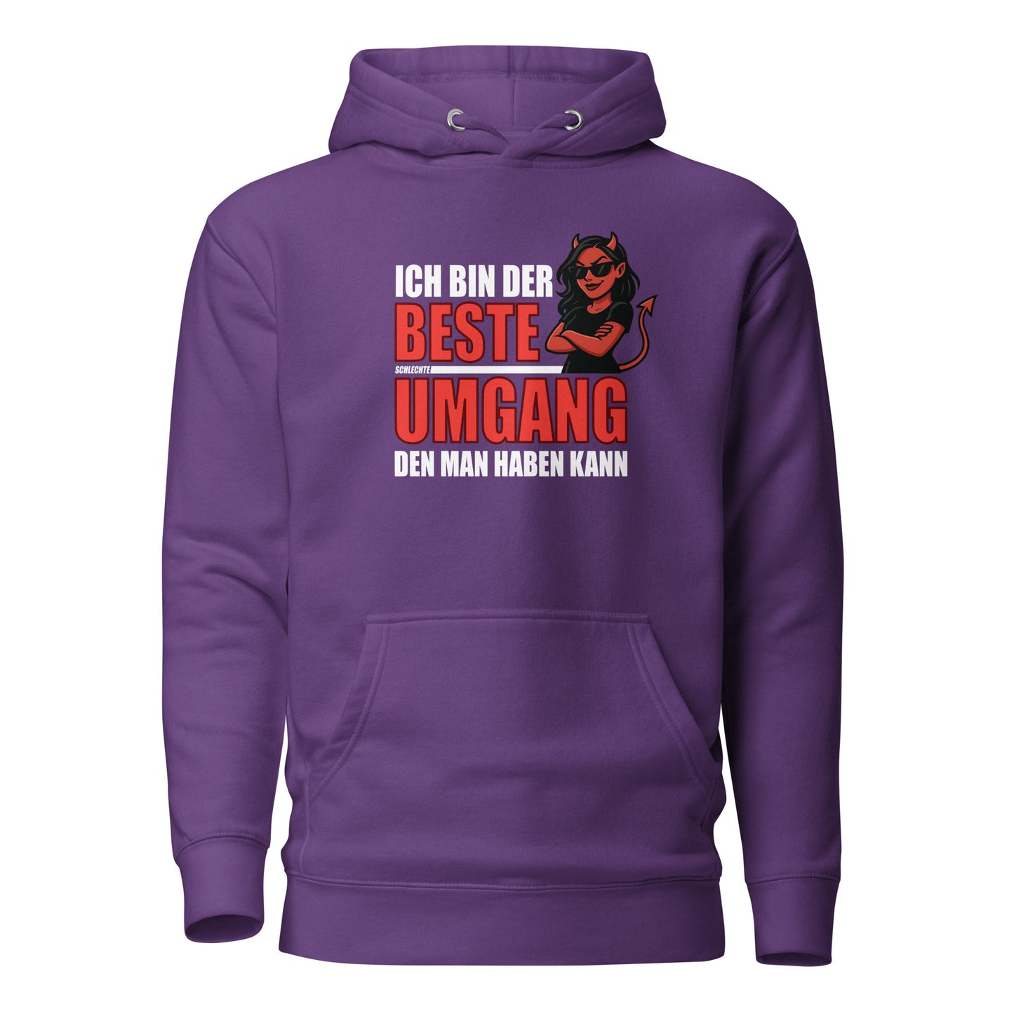 Ich bin der beste schlechte Umgang – Unisex Hoodie (Female Devil)