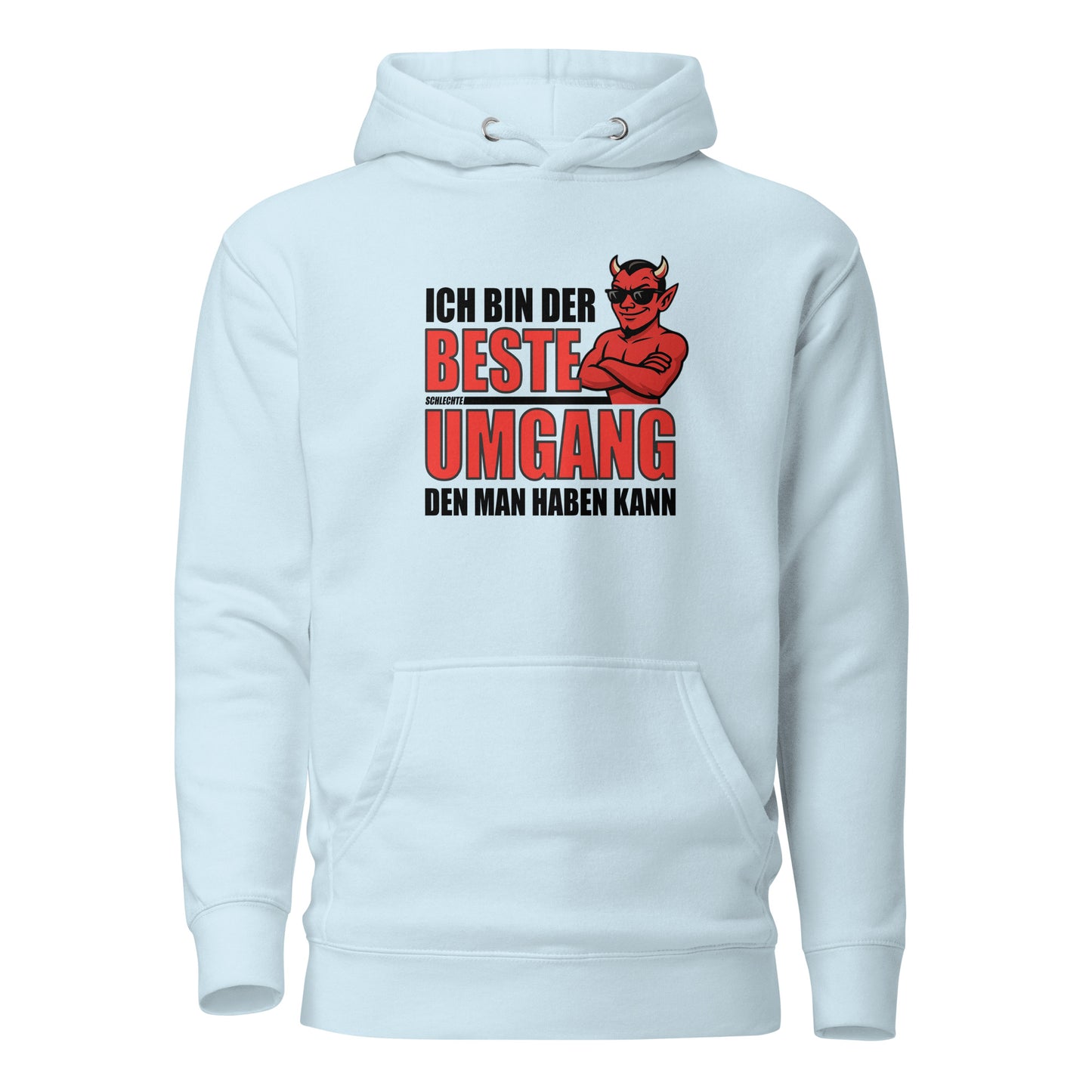 Ich bin der beste schlechte Umgang – Unisex Hoodie (Male Devil)