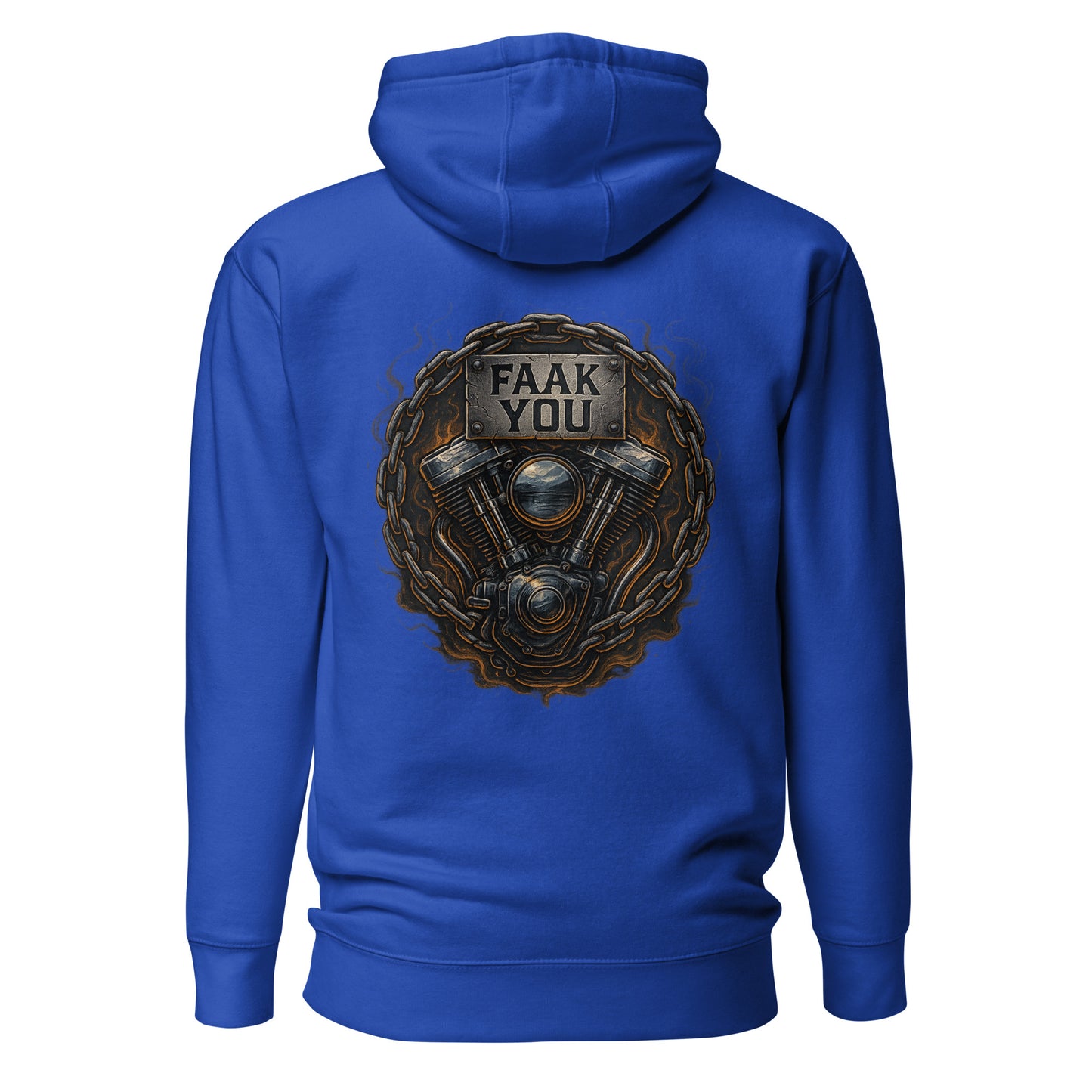 FAAK YOU – V-Twin Statement Backprint – Unisex Hoodie