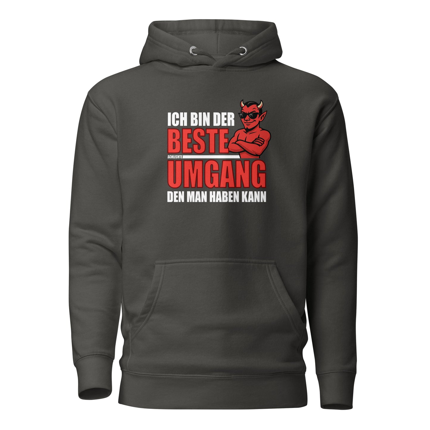 Ich bin der beste schlechte Umgang – Unisex Hoodie (Male Devil)