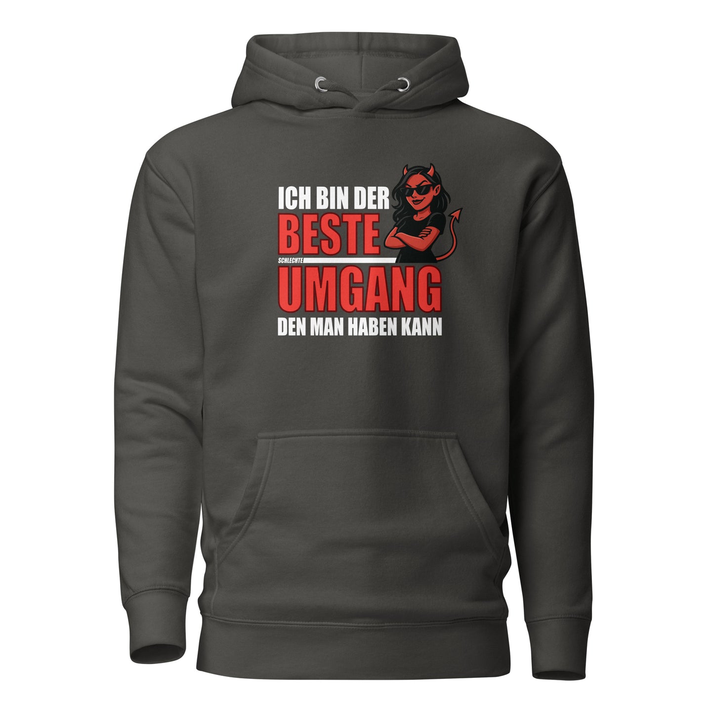 Ich bin der beste schlechte Umgang – Unisex Hoodie (Female Devil)