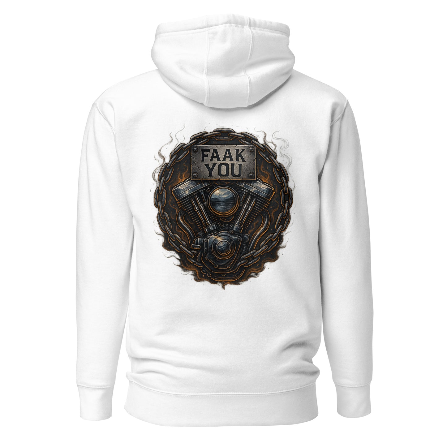 FAAK YOU – V-Twin Statement Backprint – Unisex Hoodie
