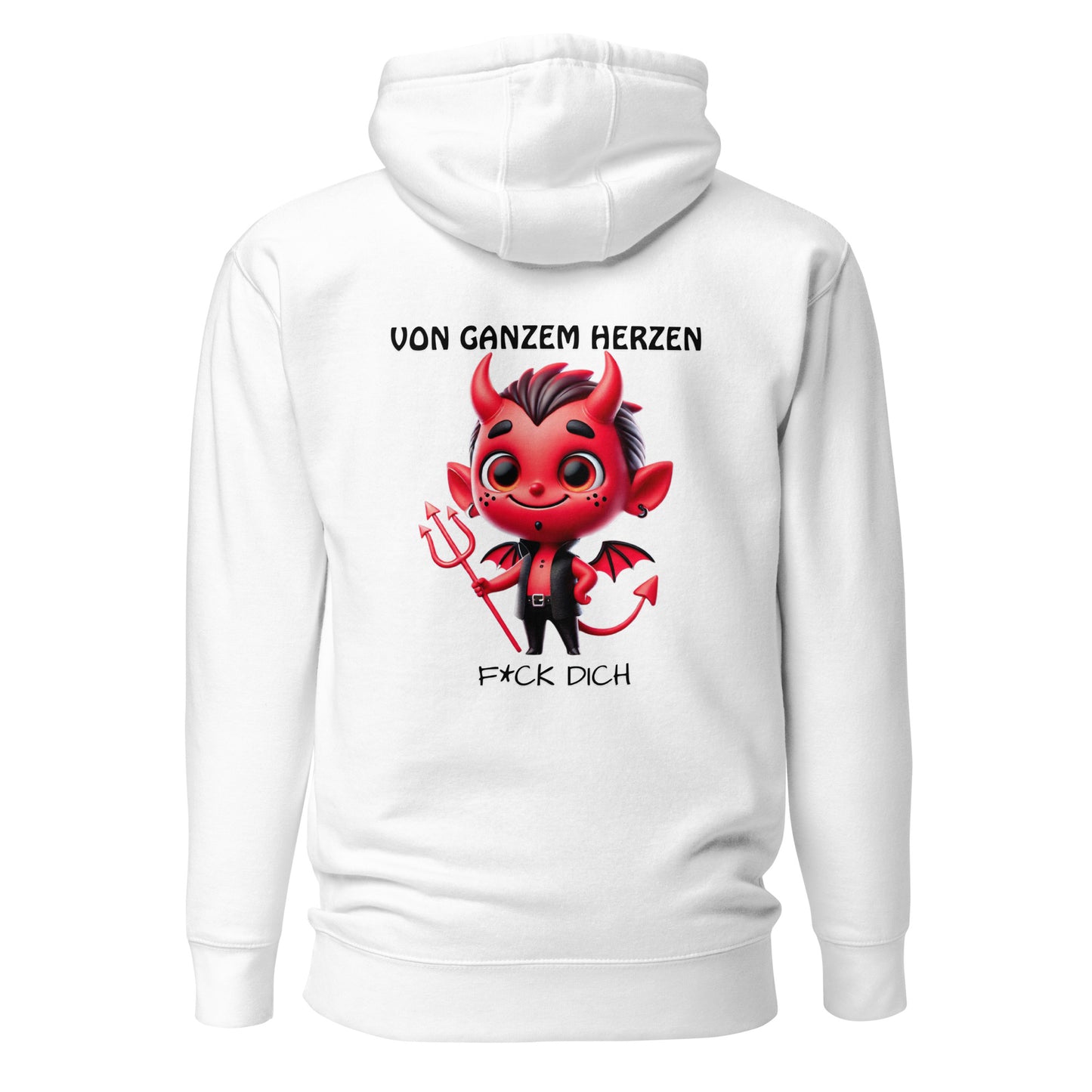 Von ganzem Herzen – F*ck Dich (Devil Edition) – Unisex Hoodie Backprint