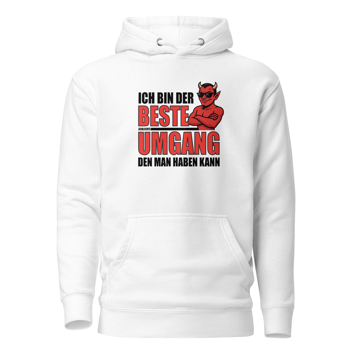 Ich bin der beste schlechte Umgang – Unisex Hoodie (Male Devil)