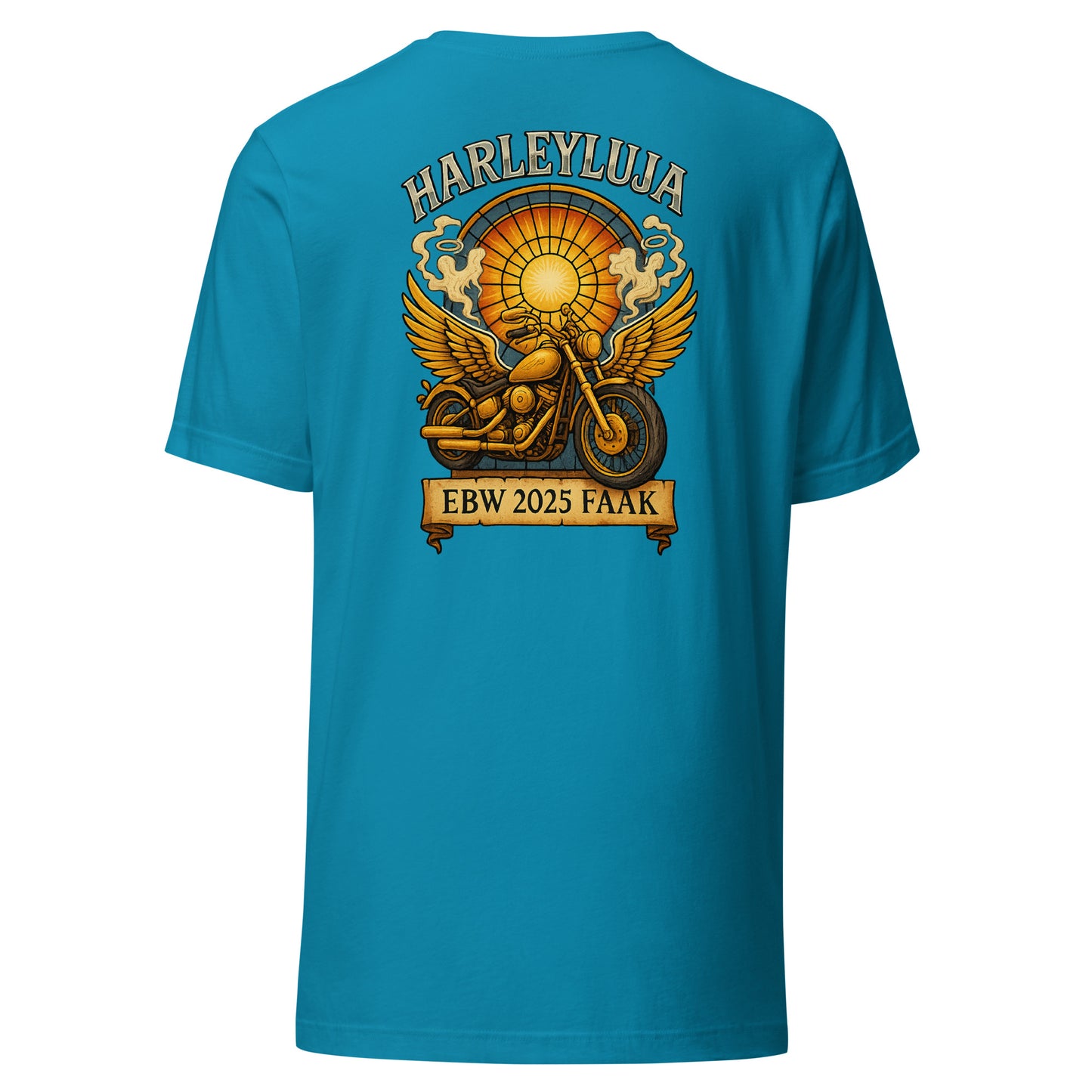 Harleyluja – Faakersee Edition 2025 – Unisex T-Shirt (Backprint)