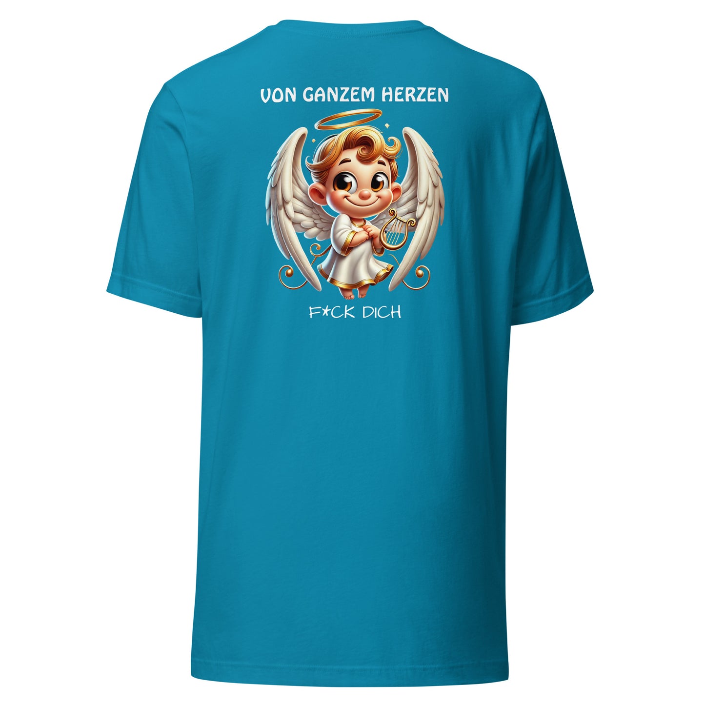Von ganzem Herzen – F*ck Dich (Angel Edition) – Unisex Shirt Backprint