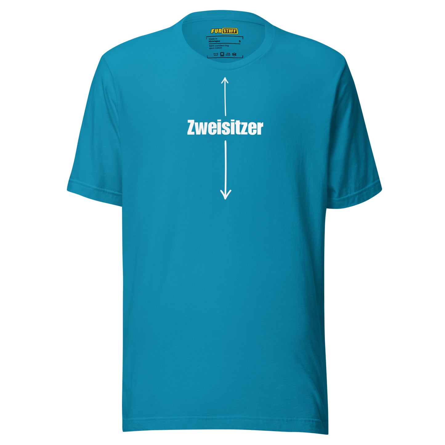 Two-seater – Funny shirt for men with arrow and statement