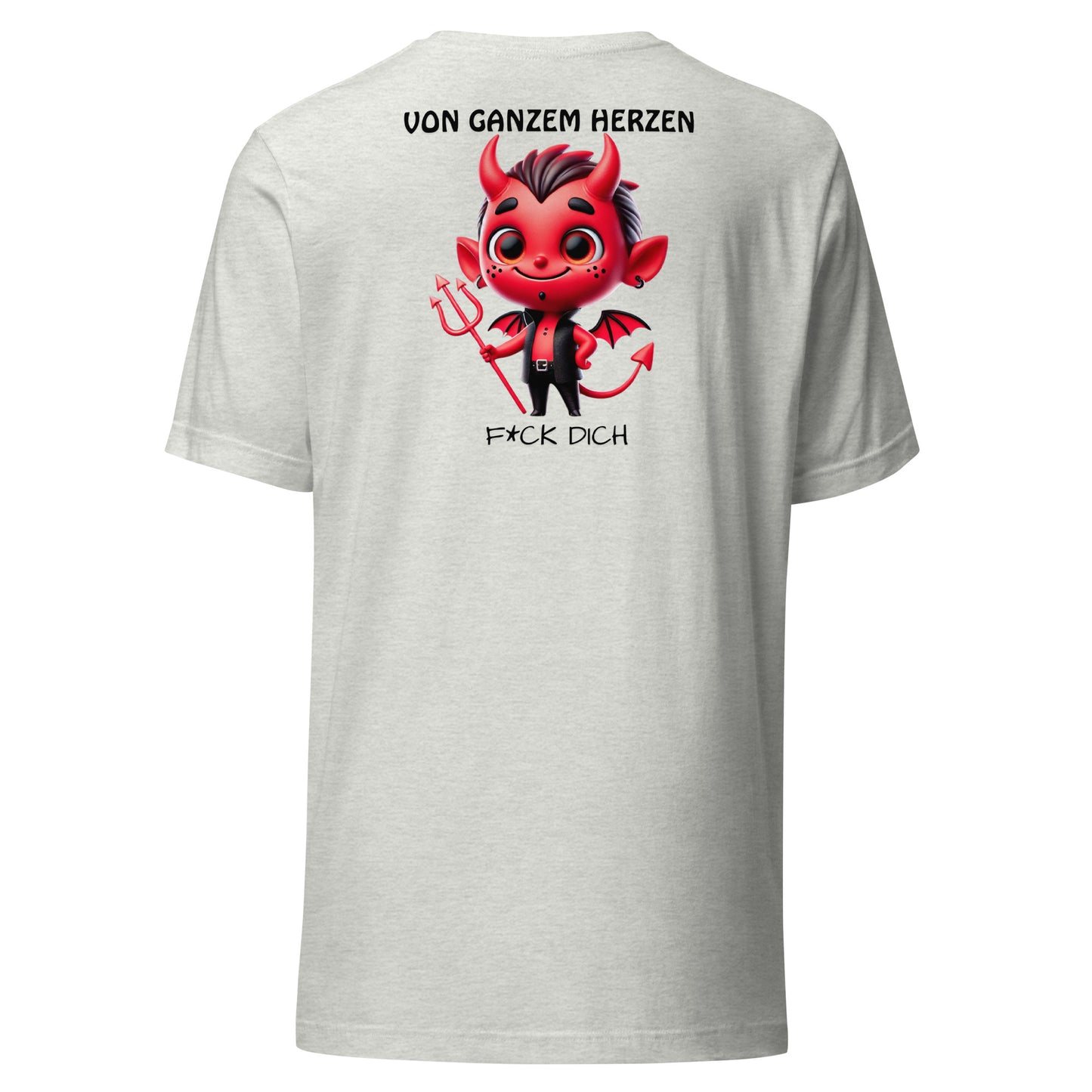 Von ganzem Herzen – F*ck Dich (Devil Edition) – Unisex Shirt Backprint