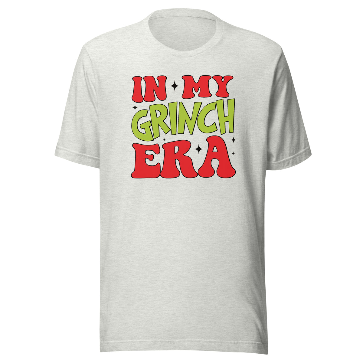 In My Grinch Era – Lustiges Weihnachtsshirt – aschgrau, Vorderansicht