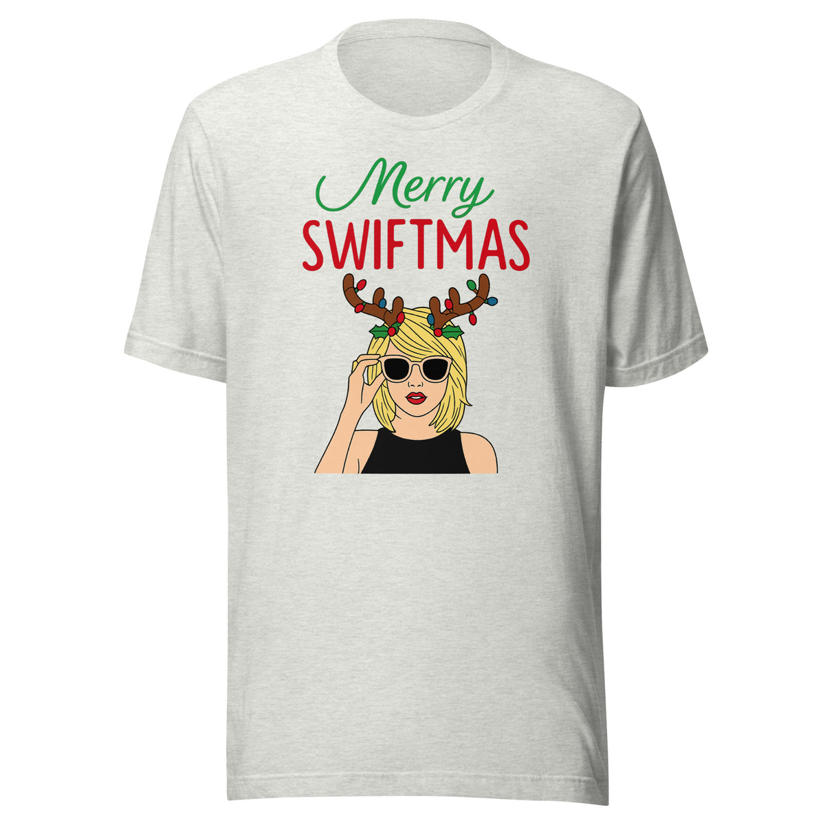 Merry Swiftmas Unisex T-Shirt – aschgrau, Vorderansicht