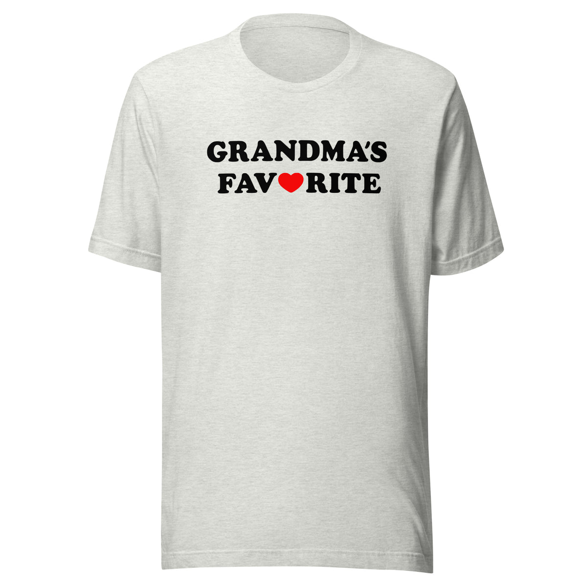 Grandma’s Favorite Unisex T-Shirt – aschgrau, Vorderansicht