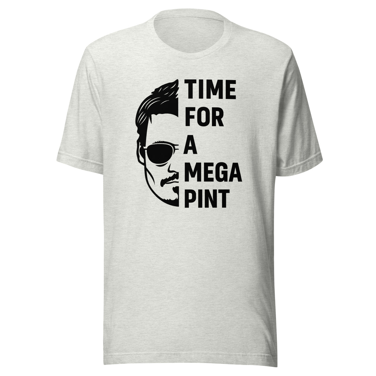 Time for a Mega Pint Unisex T-Shirt – aschgrau, Vorderansicht