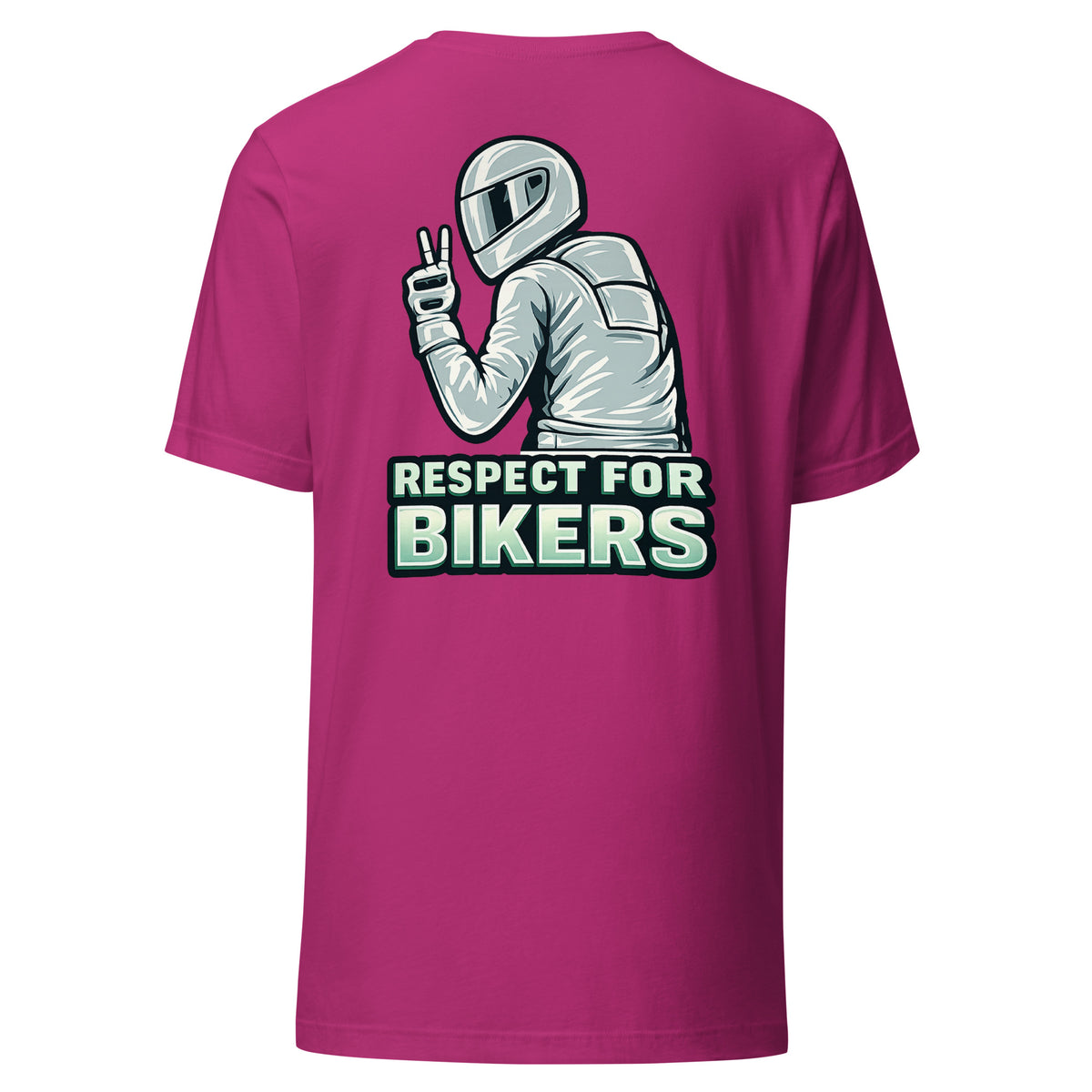 Respect for Bikers – Unisex T-Shirt (Backprint) – Rückansicht