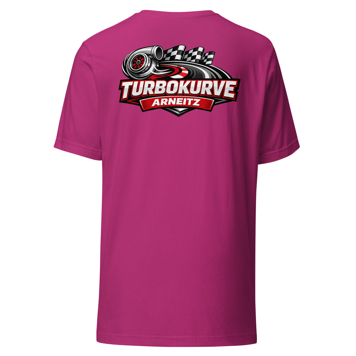 Turbokurve Arneitz – Backprint Unisex T-Shirt – Rückansicht