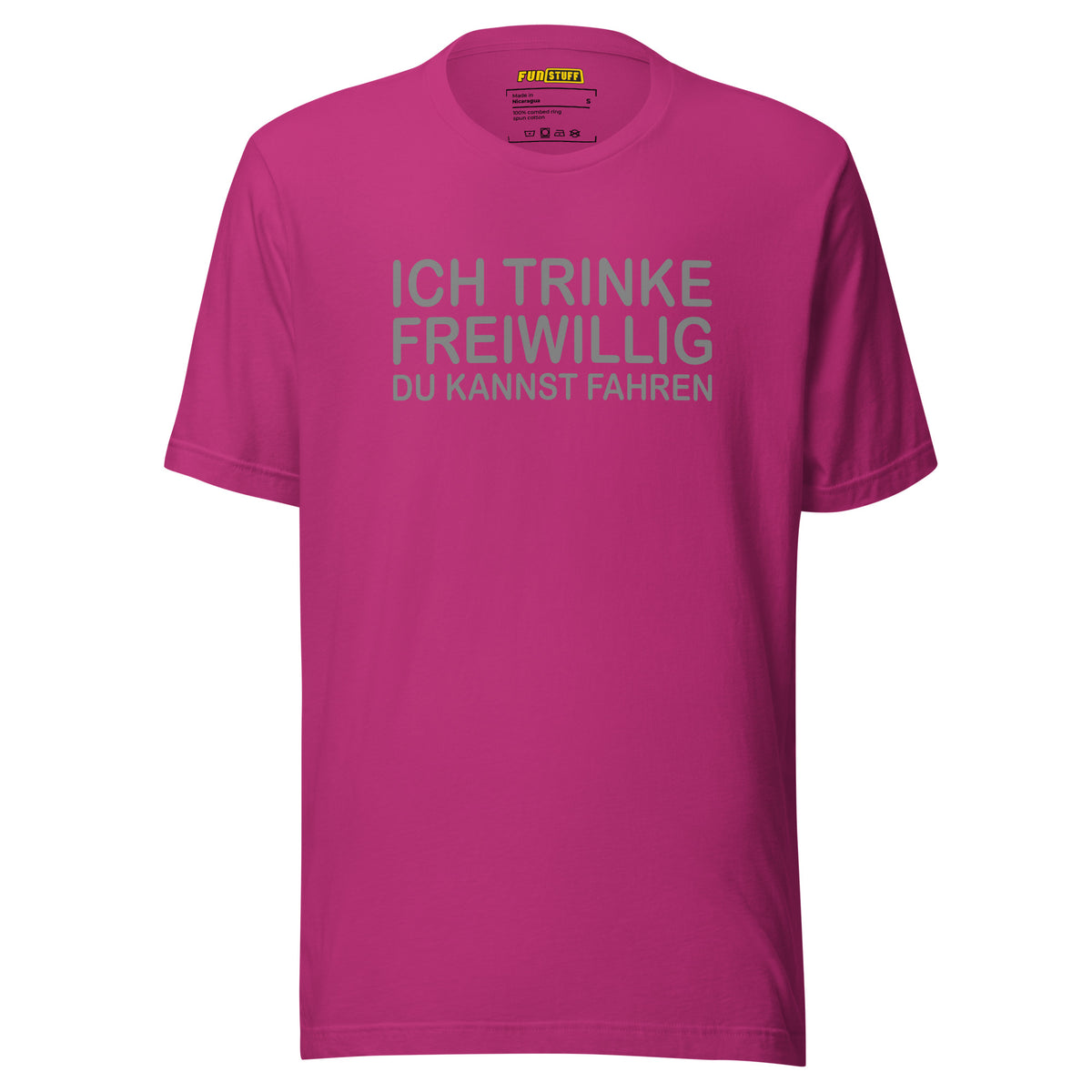 Ich trinke freiwillig – Unisex T-Shirt – Vorderansicht