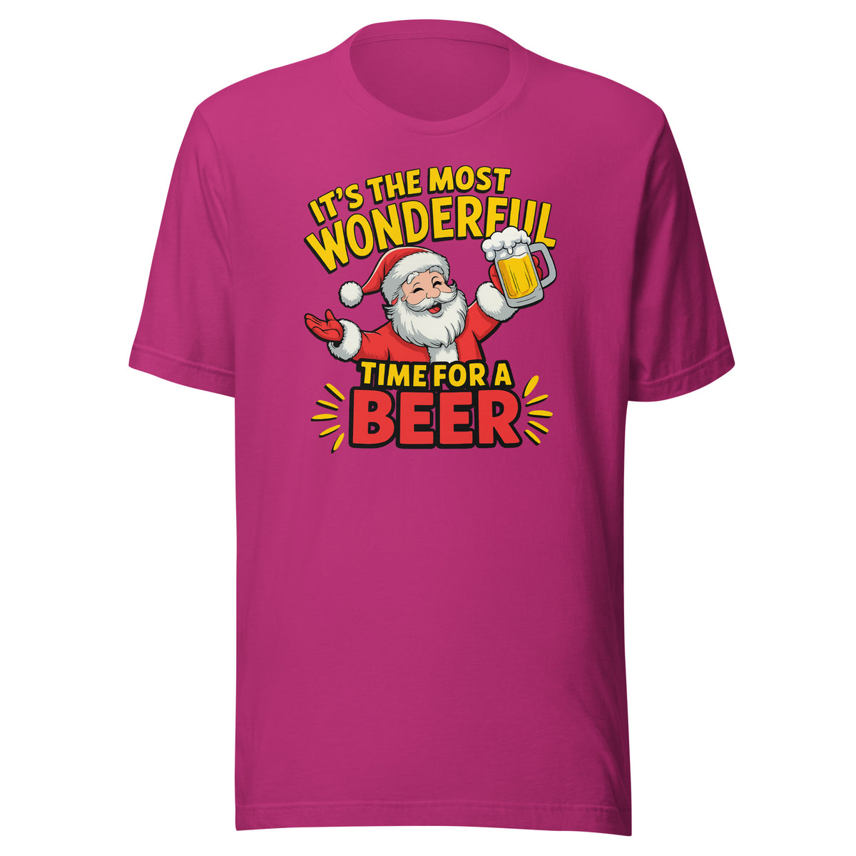 It’s the Most Wonderful Time for a Beer – Unisex T-Shirt – Vorderansicht