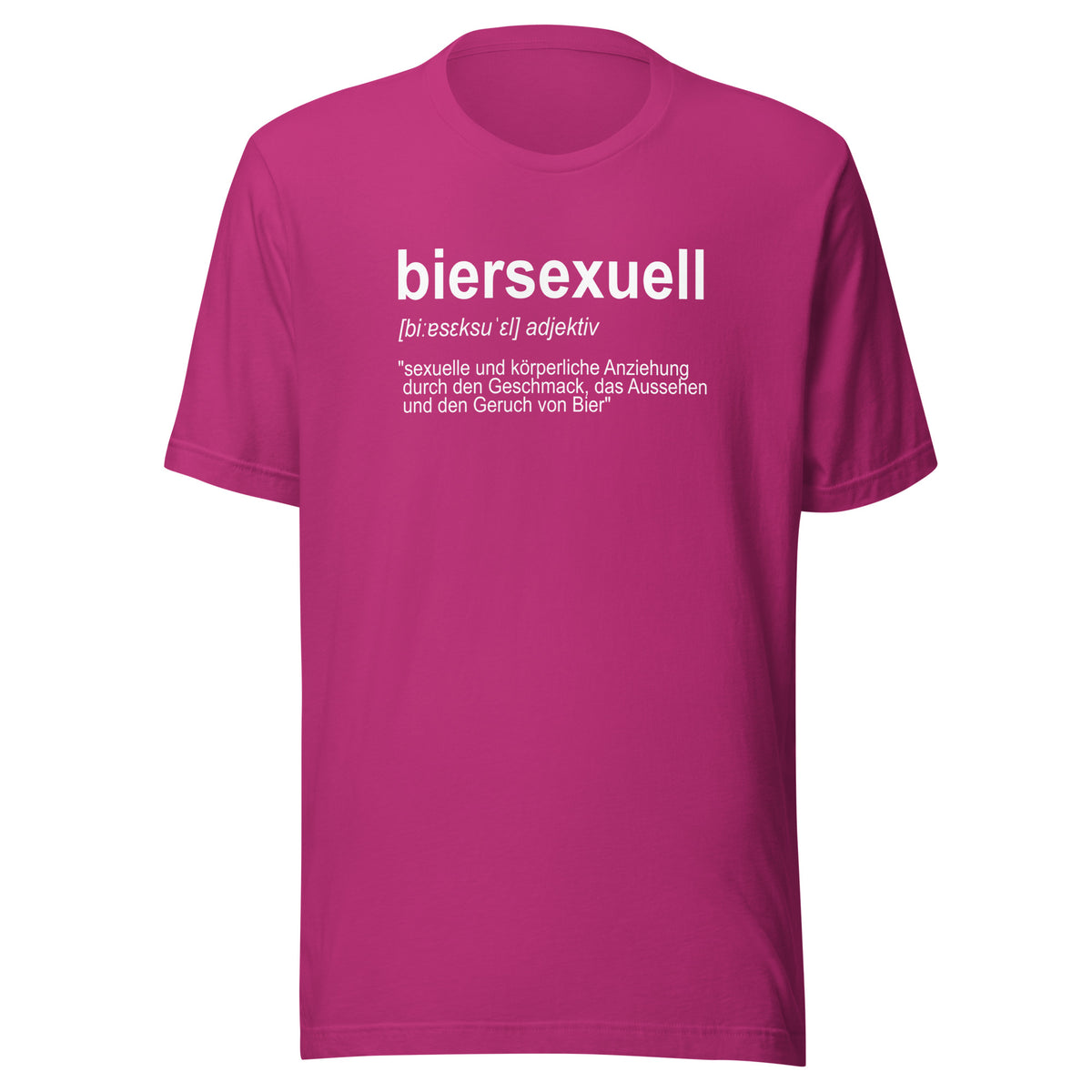 Biersexuell – Unisex T-Shirt – Vorderansicht