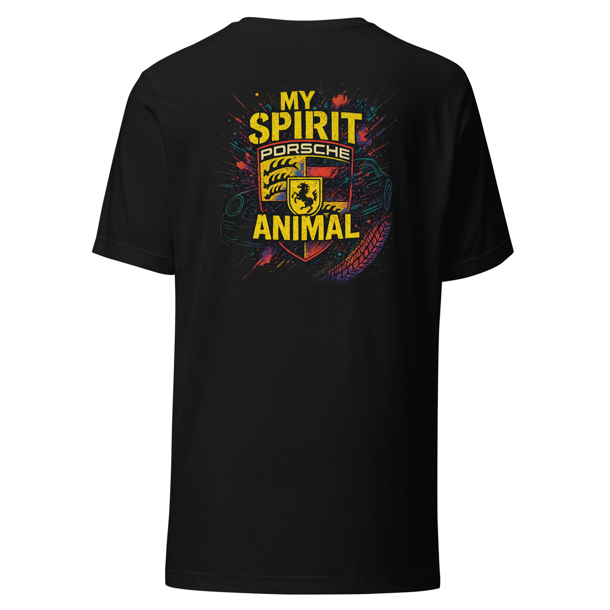 Spirit Animal Porsche – Shirt – Backprint - Rückansicht bei FunStuff.at