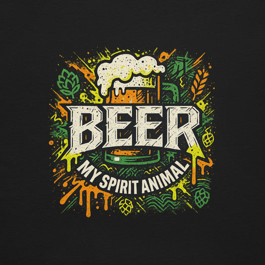 Beer My Spirit Animal – T-Shirt Backprint