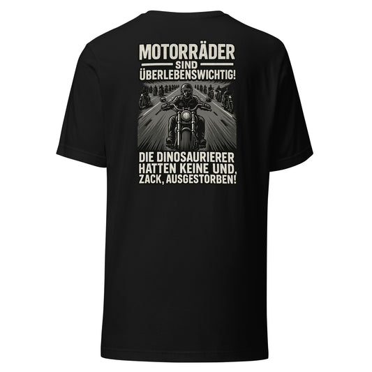 Motorräder sind überlebenswichtig – Biker Backprint Shirt