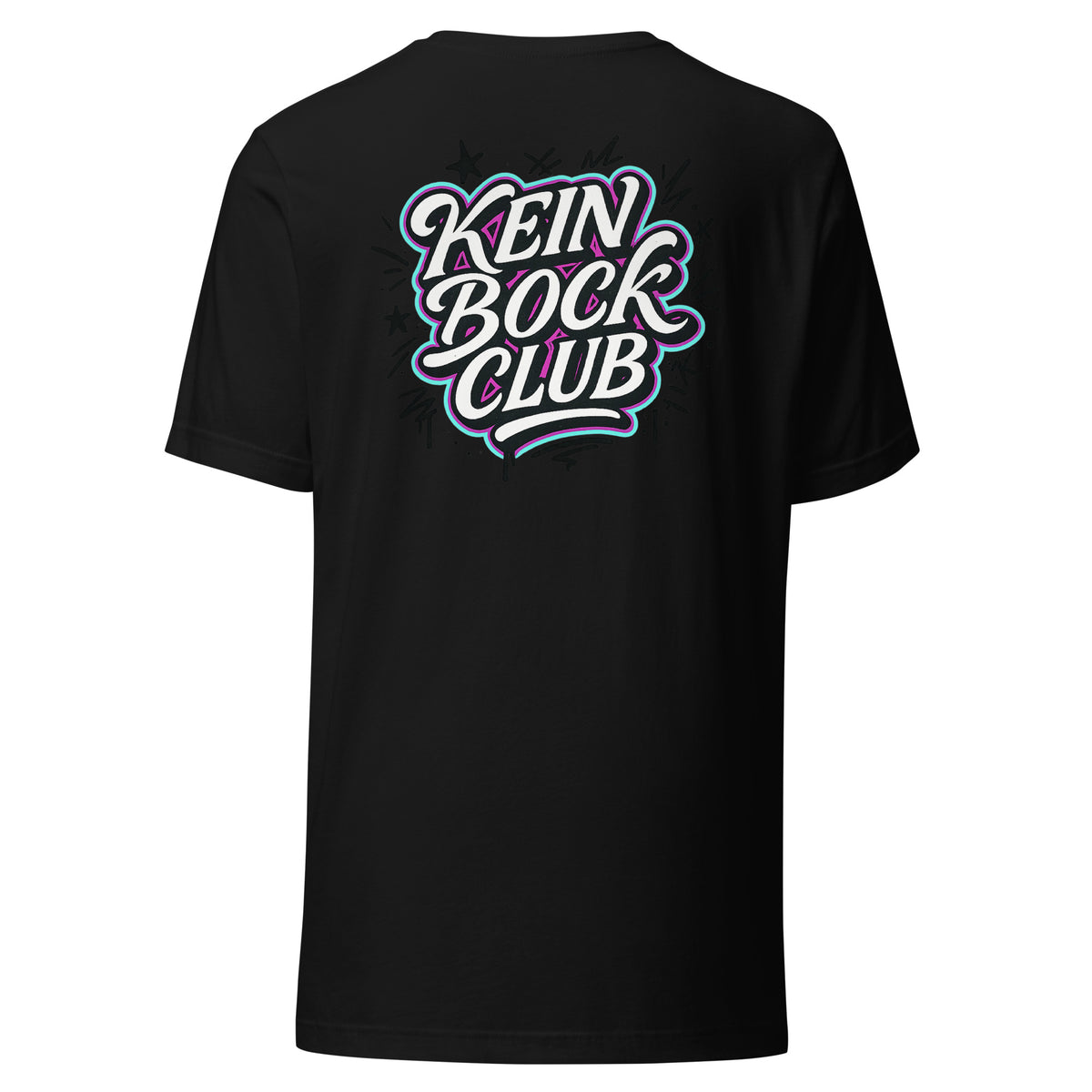 Kein Bock Club – Unisex T-Shirt Backprint – schwarz, Rückansicht