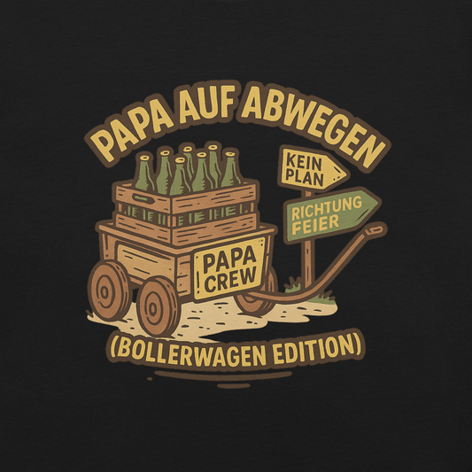 Papa auf Abwegen (Bollerwagen Edition) - Shirt