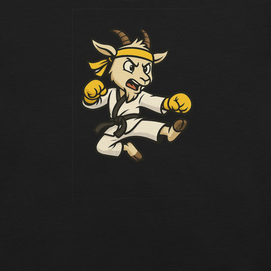 Goat Punch – Ziege mit Schwarzgurt