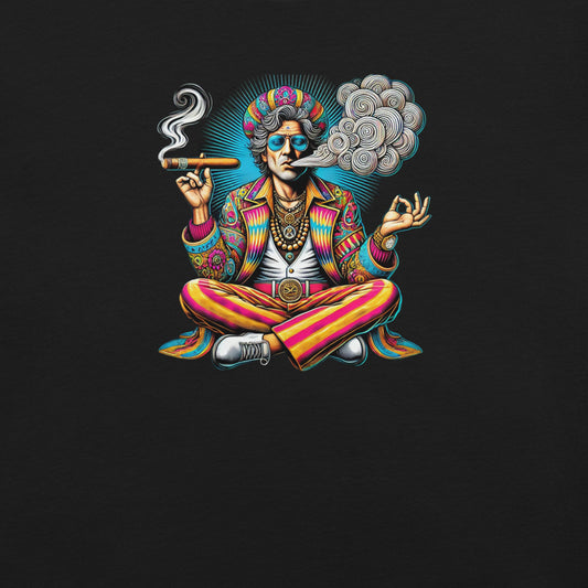 Smoking Guru – Psychedelic T-Shirt mit Frontprint