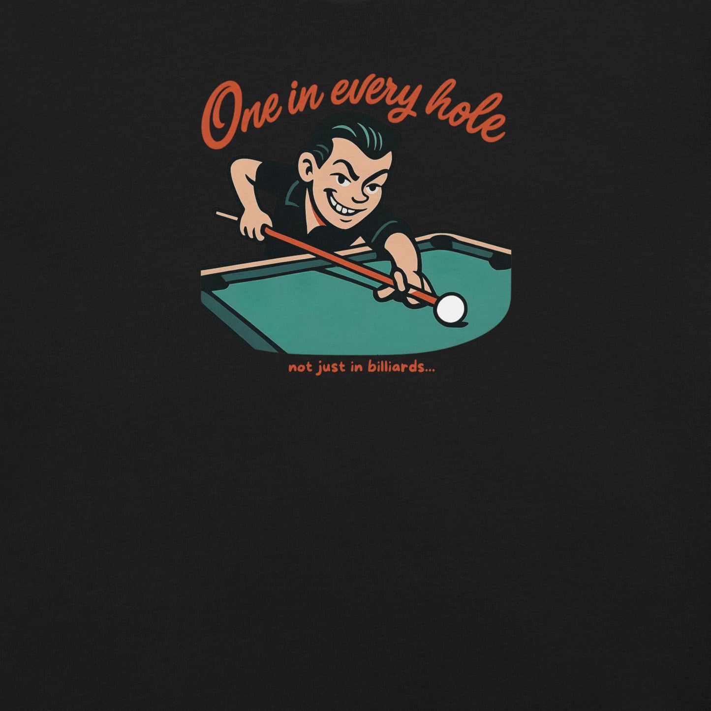 One in Every Hole – Retro Billard-Statement