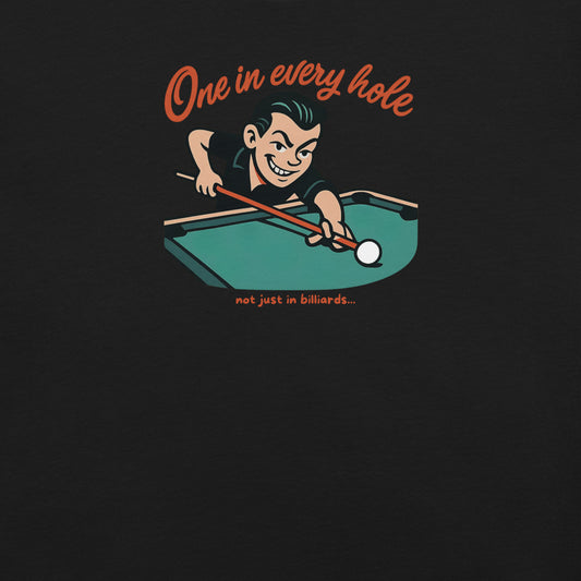 One in Every Hole – Retro Billard-Statement
