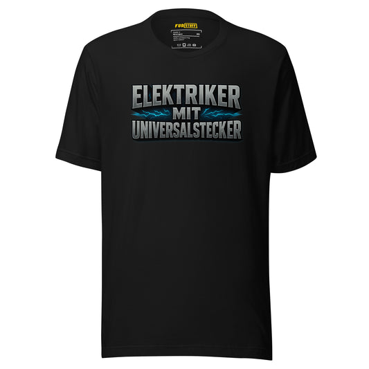 Elektriker mit Universalstecker – T-Shirt