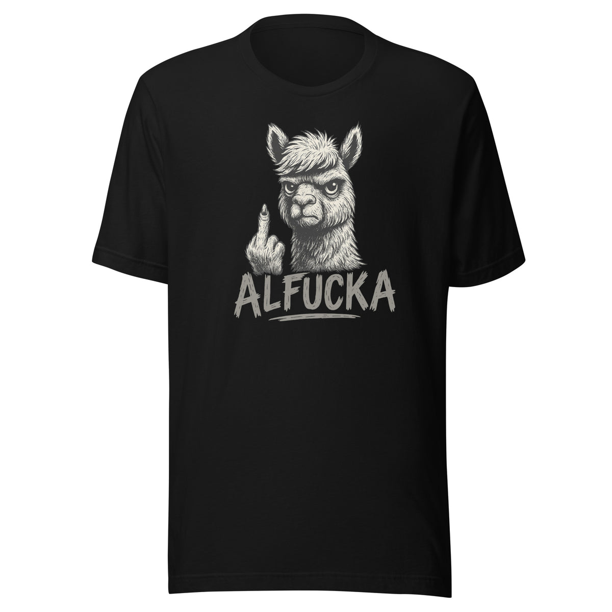 Alfucka – Unisex T-Shirt – schwarz, Vorderansicht