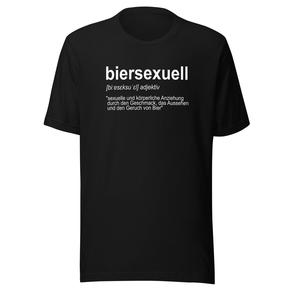 Biersexuell – Unisex T-Shirt – schwarz, Vorderansicht