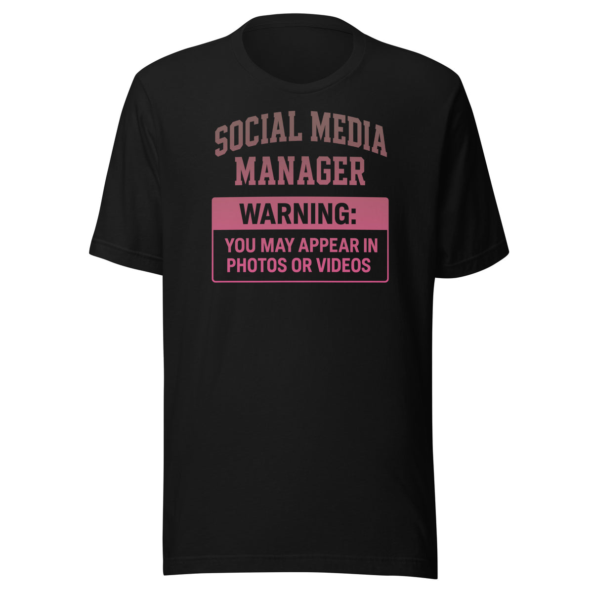 Social Media Manager - Unisex T-Shirt – schwarz, Vorderansicht