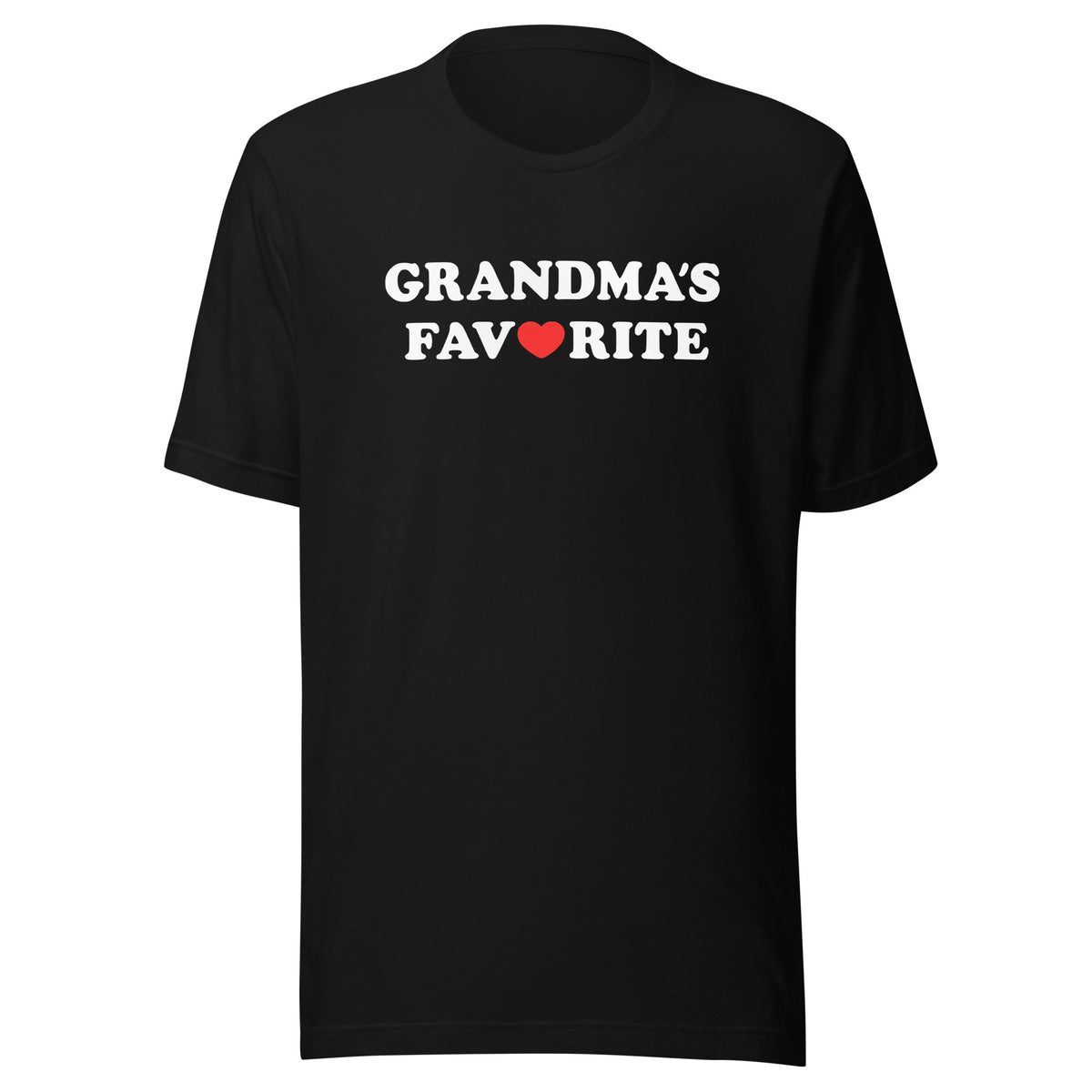Grandma’s Favorite Unisex T-Shirt – schwarz, Vorderansicht