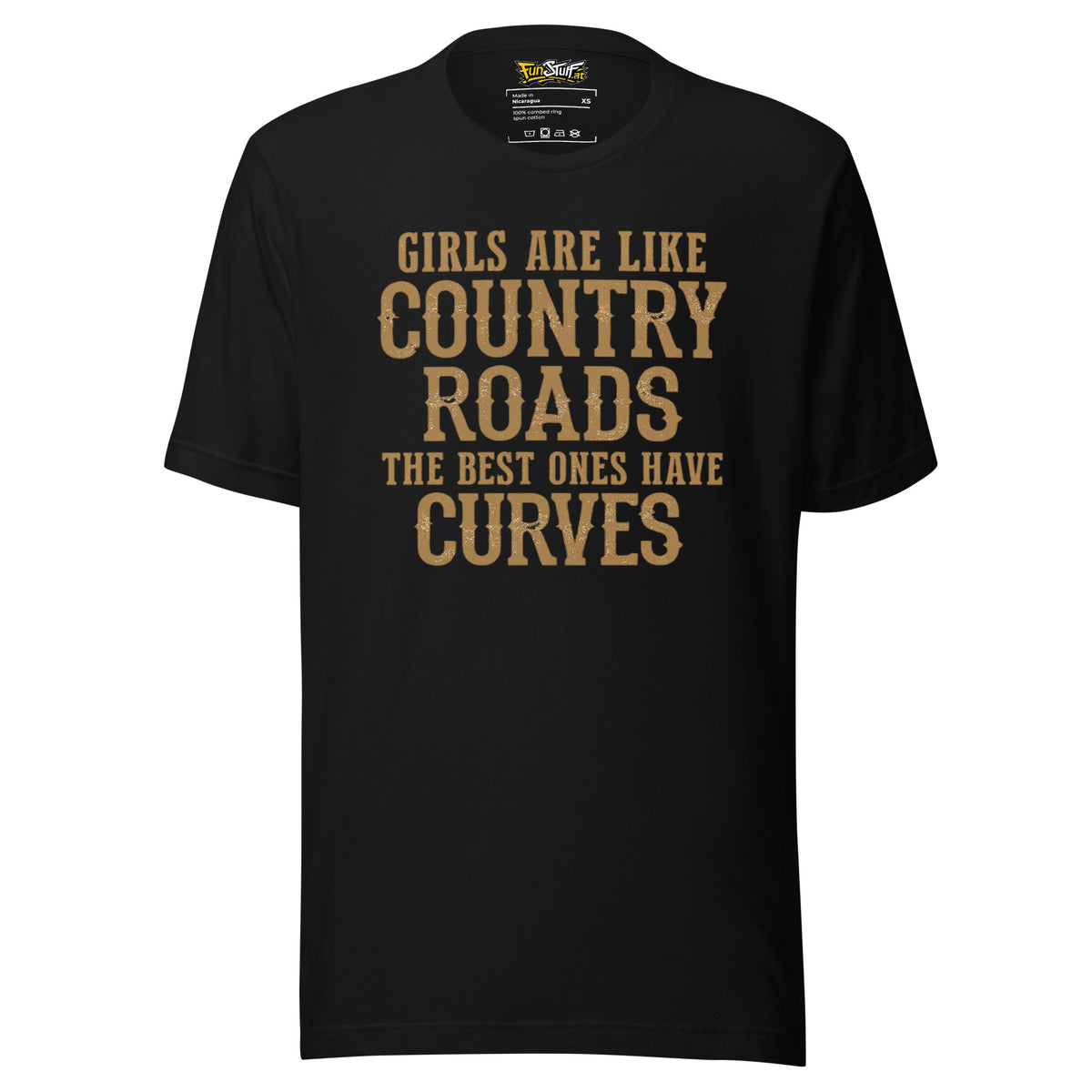 Girls Are Like Country Roads – Unisex T-Shirt – schwarz, Vorderansicht