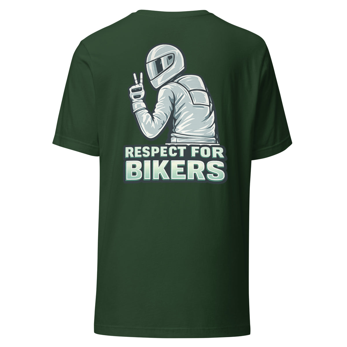 Respect for Bikers – Unisex T-Shirt (Backprint) – Rückansicht
