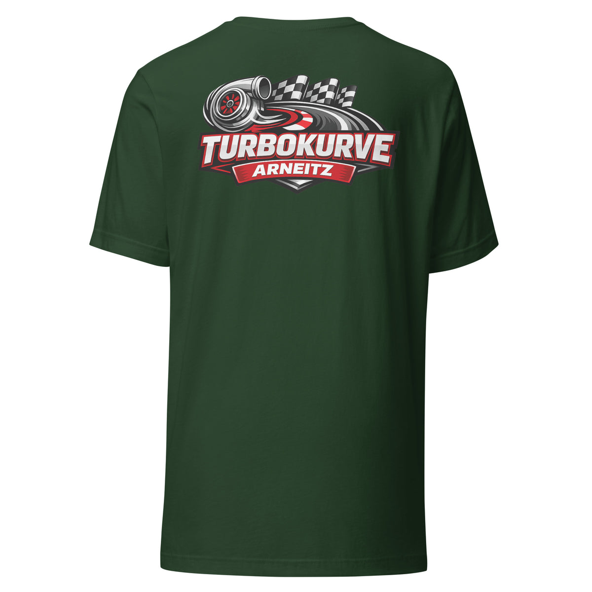 Turbokurve Arneitz – Backprint Unisex T-Shirt – Rückansicht