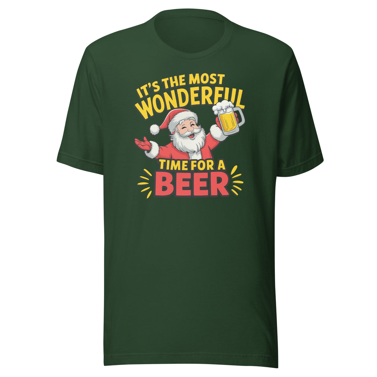 It’s the Most Wonderful Time for a Beer – Unisex T-Shirt – Vorderansicht