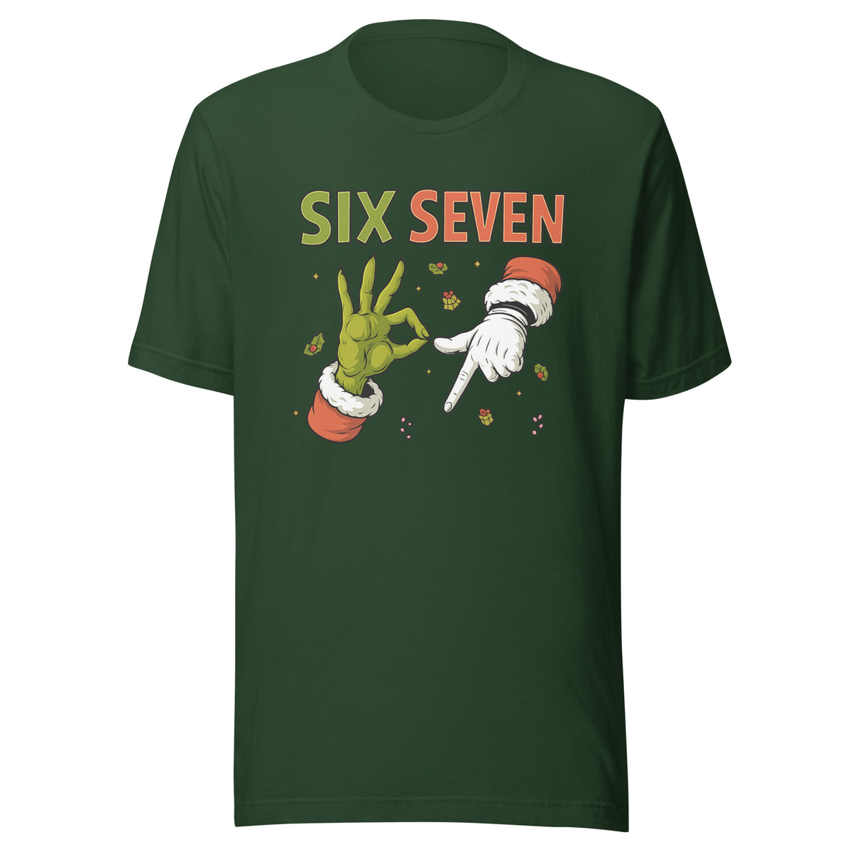 Six Seven – Christmas Meme Edition – Unisex T-Shirt – Vorderansicht